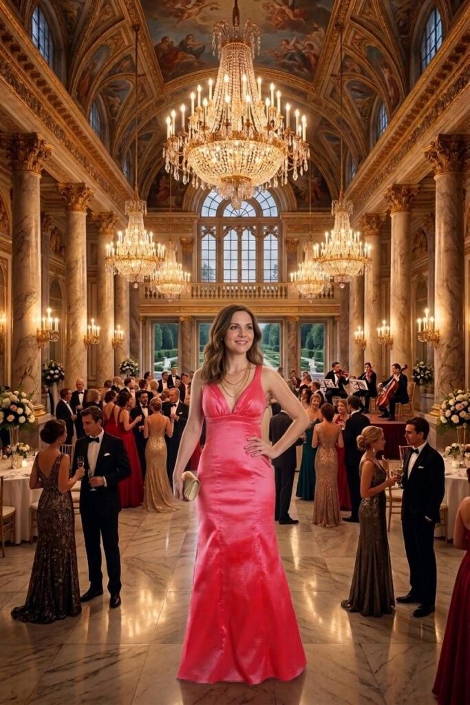 VESTIDO CORAL COLA DE SIRENA