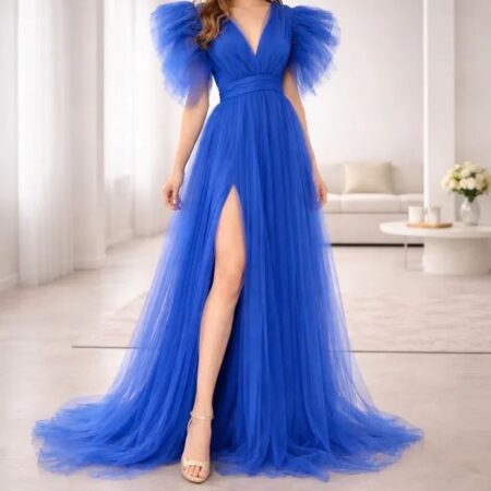 VESTIDO AZUL REY TUL